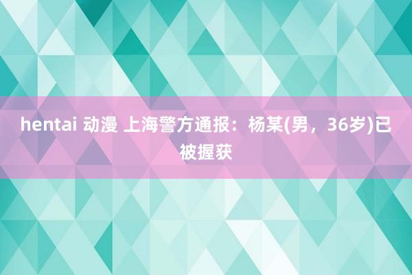 hentai 动漫 上海警方通报：杨某(男，36岁)已被握获